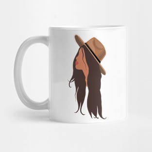 Brunette Block Silhouette Mug